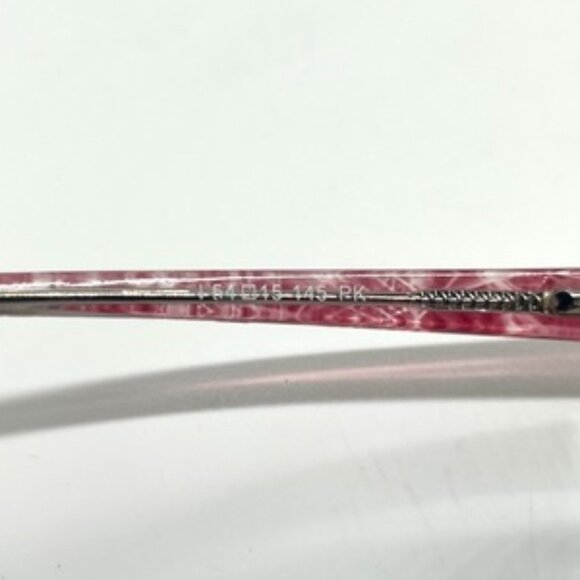 VINTAGE FUNDAMENTALS F008 PINK CLEAR EYEGLASS FRAMES 54 15 145 PLASTIC METAL ARM - Picture 7 of 16